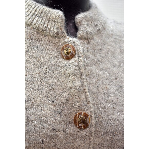 Design Options Natural Wool Cotton Alpaca Button-Front Cardigan Sweater L - Picture 3 of 8
